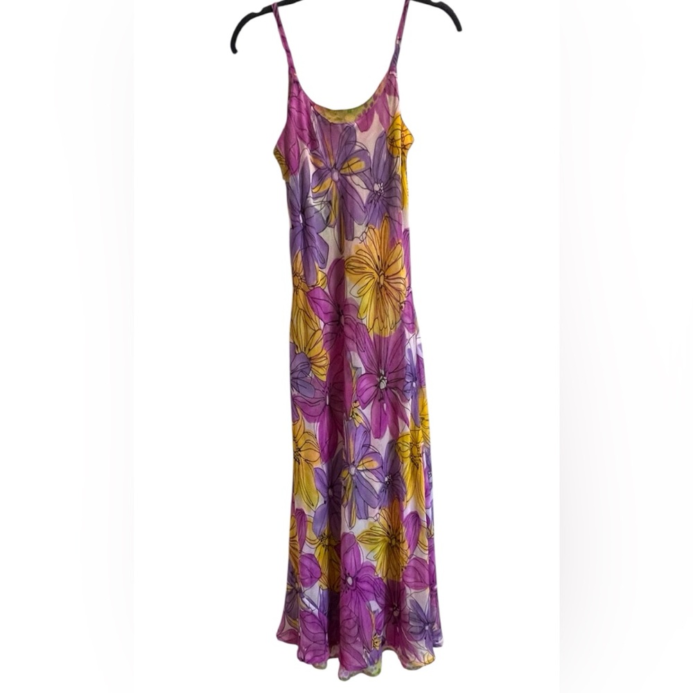 Reversible Multicolor Maxi Slip Dress / Size Small - Picture 4 of 10